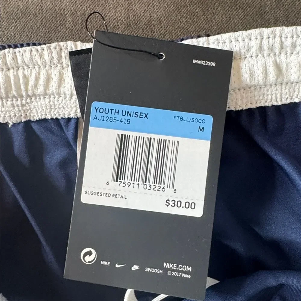 Nike Dry Youth Unisex Blue Sport Shorts AJ1265-419 Medium NWT
